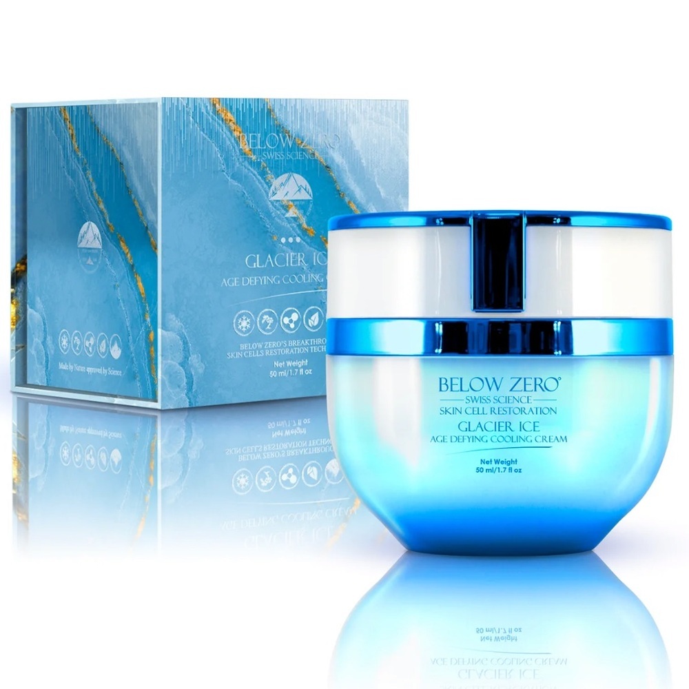 Below Zero Swiss Glacier Ice Age Defying Cooling Cream‎ 50ml | Luxury Anti-Aging